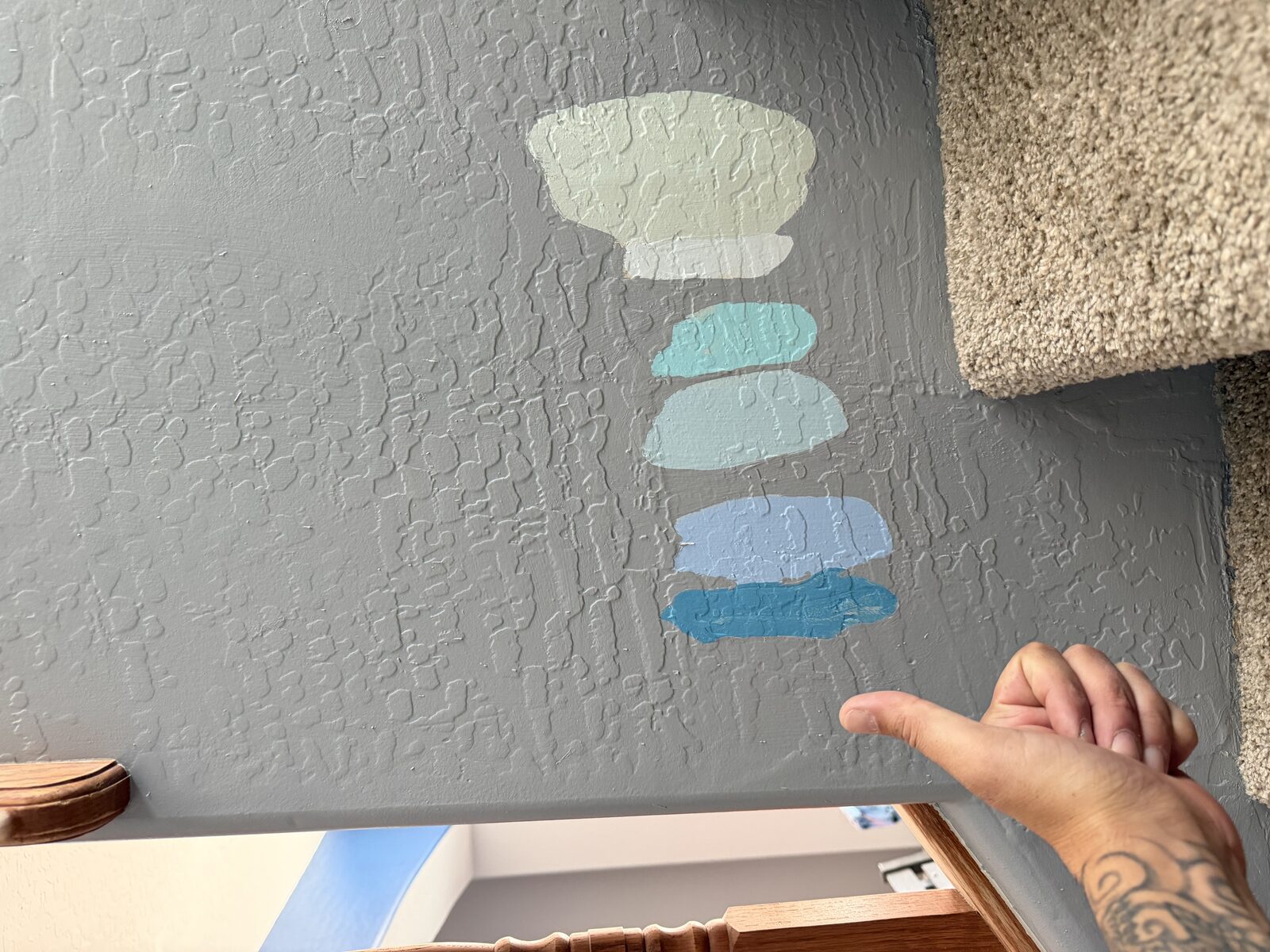 Paint color selection swatches