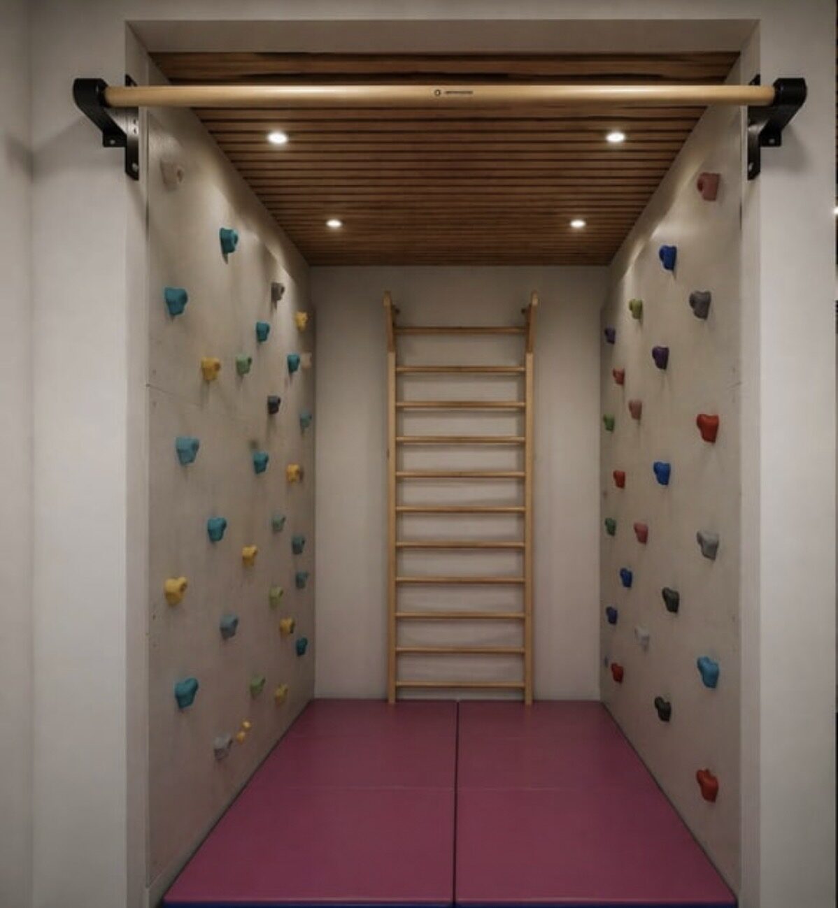Climbing wall built result