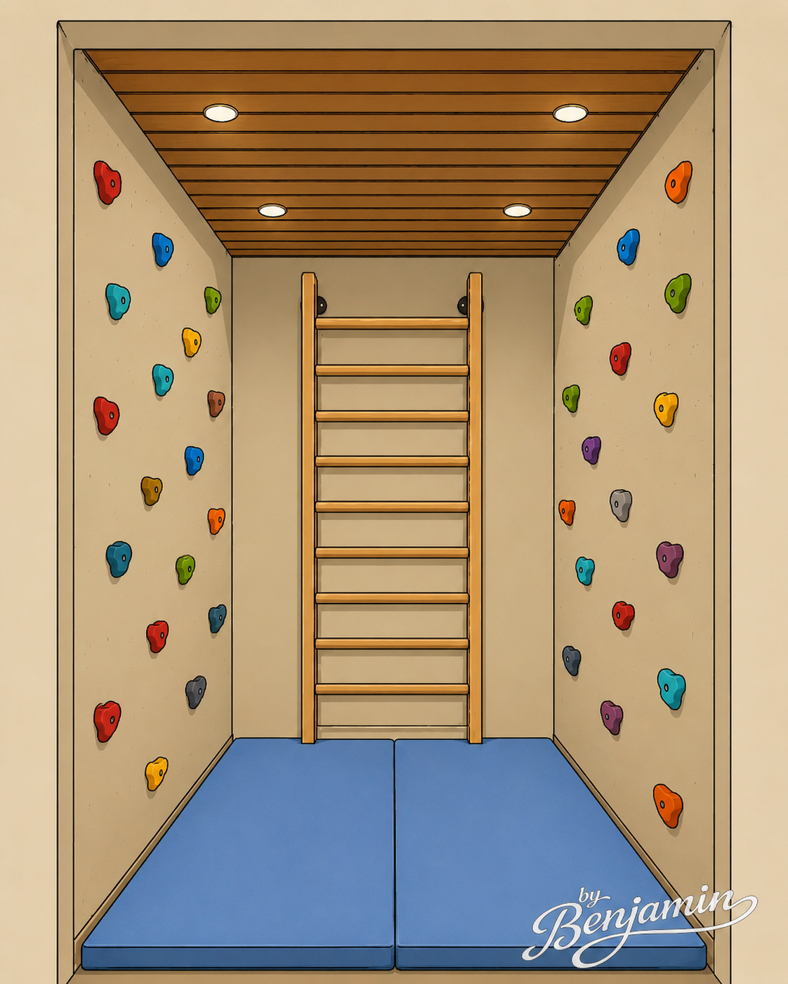 Climbing wall concept render