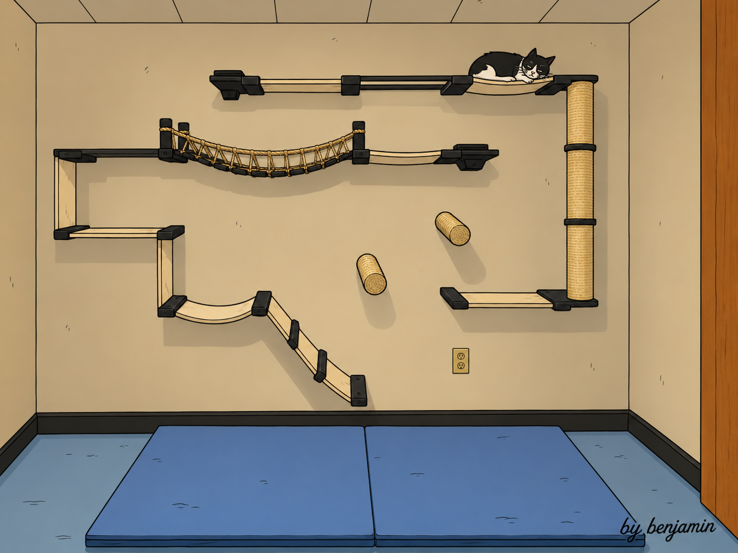Cat wall concept render